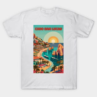 A Vintage Travel Art of Cabo San Lucas - Mexico T-Shirt